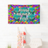 モンスターズパーソナライズされたキャラクター誕生日バナー 横断幕 (インサイチュ)