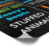 モンスターズファースト・バースデーパーティーのシャルボードサイン ポスター (角)