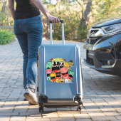 モンスターズボーイズかわいい怖いグラフ通りビニル シール (スーツケースインサイチュ)