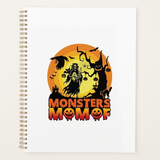 モンスターズマム ハロウィン モンスター ゴースト スケルトン スプー プランナー手帳 (正面)