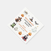 モンスターズモダンハロウィーンコスチュームバースデーパーティー スタンダードカクテルナプキン (角)