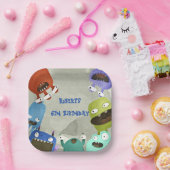 モンスターズ子供の誕生日 ペーパープレート (パーティー)