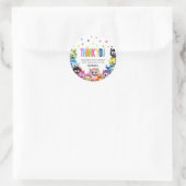 モンスターズ誕生日パーティーありがとう ラウンドシール (バッグ)