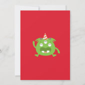 モンスターズ誕生日招待状ボーイズカラフルモンスター 招待状 (裏面)