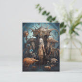 モンスターズ風変わり超現実美術の少女 ポストカード (スタンド正面)