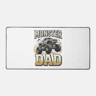 モンスターダッド モンスタートラック ヴィンテージ ベクターTシャツ デザイン デスクマット