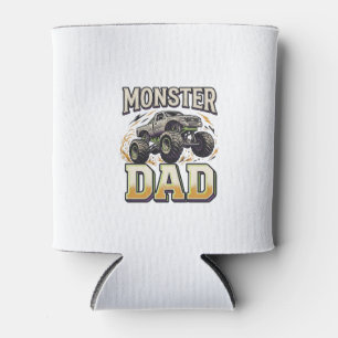 モンスターダッド モンスタートラック ヴィンテージ ベクターTシャツ デザイン 缶クーラー