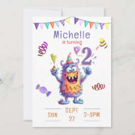 モンスターツーイヤー誕生日招待状 招待状