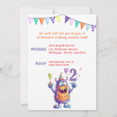 モンスターツーイヤー誕生日招待状 招待状 (裏面)