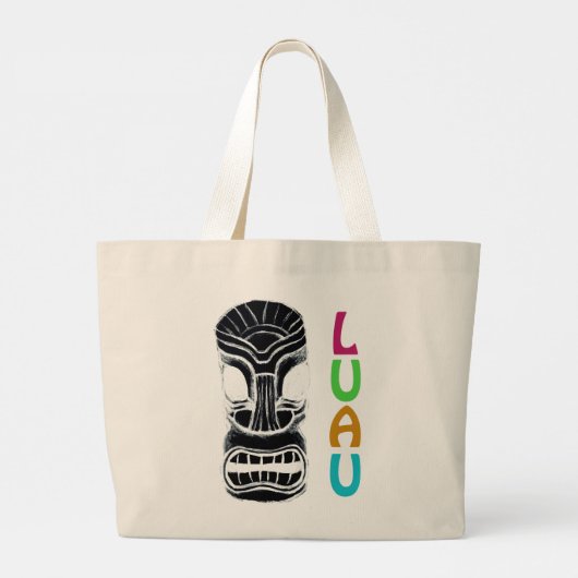 モンスターティキヘッドルアウ（ハワイ式宴会） ラージトートバッグ (裏面)