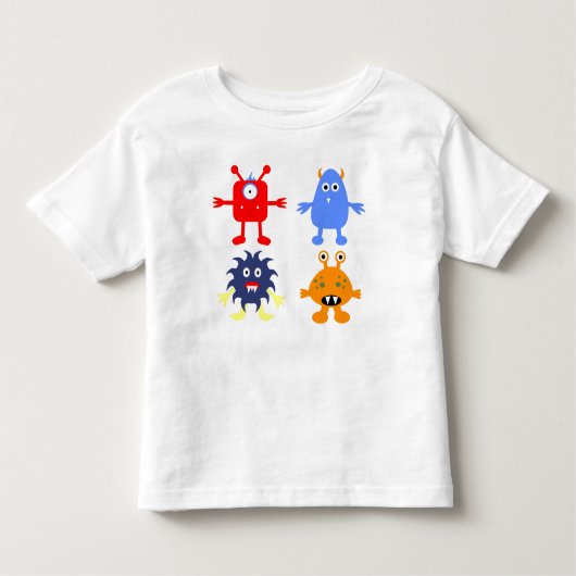 モンスターテーマの幼児プルオーバーフード付きスウェットシャツ トドラーTシャツ (正面)