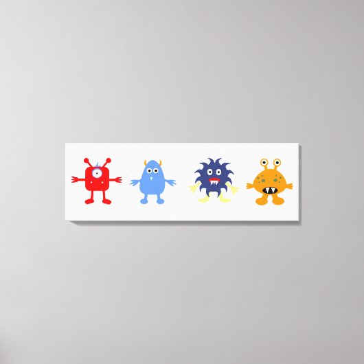 モンスターテーマ男の赤ちゃんルームキャンバスプリント キャンバスプリント (正面)