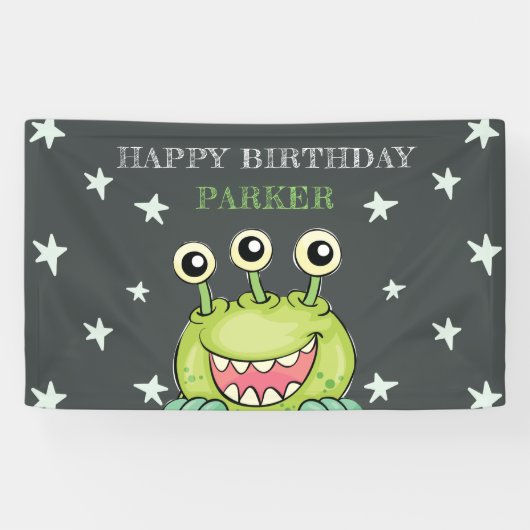 モンスターテーマ誕生日 横断幕 (横)