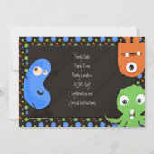 モンスターテーマIIバースデーパーティ招待状 招待状 (裏面)