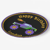 モンスタートパーソナライズされたラック名カッコいい誕生日 ペーパープレート (アングル)
