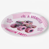 モンスタートラッキンのパーティーカスタム写真 ペーパープレート (アングル)