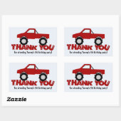 モンスタートラックありがとうごステッカー 長方形シール (シート)