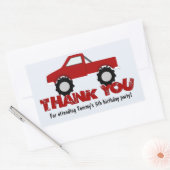 モンスタートラックありがとうごステッカー 長方形シール (封筒)