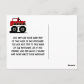 モンスタートラックありがとうはがき ポストカード (裏面)