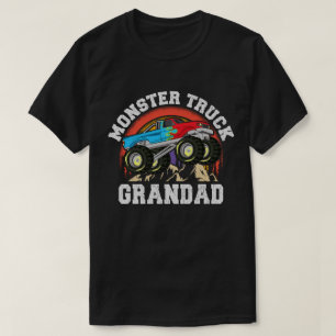 モンスタートラックおじいちゃんマッチング家族おじいちゃん Tシャツ