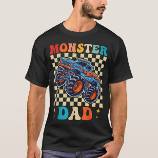 モンスタートラックお父さん ファミリーおそろい モンスタートラックデザイン Tシャツ