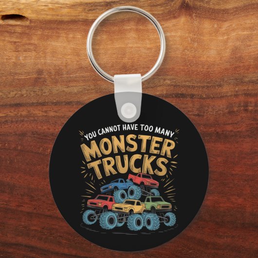 モンスタートラックが多すぎるはずがない キーホルダー (正面)