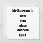 モンスタートラックが大好きなピンク 招待状 (裏面)