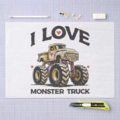 モンスタートラックが大好き 薄葉紙 (クラフト)