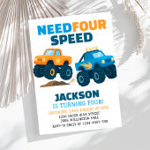 モンスタートラックが4速を必要4誕生日 招待状