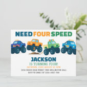 モンスタートラックが4速レース誕生日を必要 招待状 (スタンド正面)