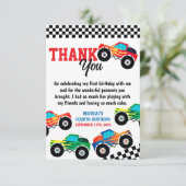 モンスタートラックが4速誕生日必要 サンキューカード (スタンド正面)