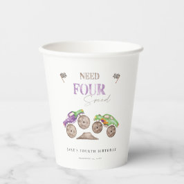 モンスタートラックが4速誕生日紙カップ 紙コップ