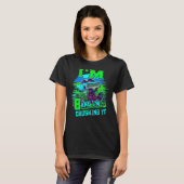モンスタートラックで大暴れ!8歳の誕生日おめでとう Tシャツ (正面フル)