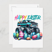 モンスタートラックとイースターエッグ シーズンポストカード (正面/裏面)