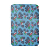 モンスタートラックとクリスマスツリーパターン バスマット (正面縦)