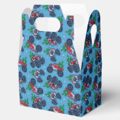 モンスタートラックとクリスマスツリーパターン フェイバーボックス (オープン)