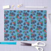 モンスタートラックとクリスマスツリーパターン 薄葉紙 (クラフト)