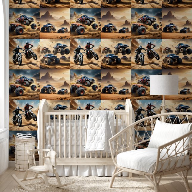 モンスタートラックとバイク 壁紙 (キッズ)