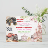 モンスタートラックとプリンセス共同誕生日 招待状 (スタンド正面)