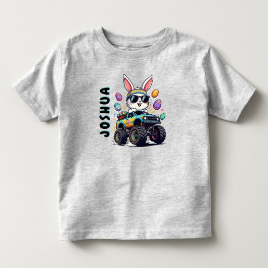 モンスタートラックのイースターTシャツ トドラーTシャツ (正面)
