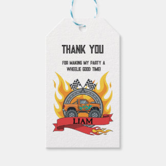 モンスタートラックのカスタマイズバースデーギフトタグ ギフトタグ