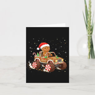 モンスタートラックのジンジャーブレッドクッキー焼き菓子クリスマス カード