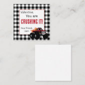 モンスタートラックのバレンタイン ノートカード (正面/裏面)