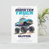 モンスタートラックのブルーバースデー 招待状 (スタンド正面)