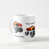 モンスタートラックのマグ コーヒーマグカップ (正面左)