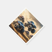 モンスタートラックのメイヘム スタンダードカクテルナプキン (角)