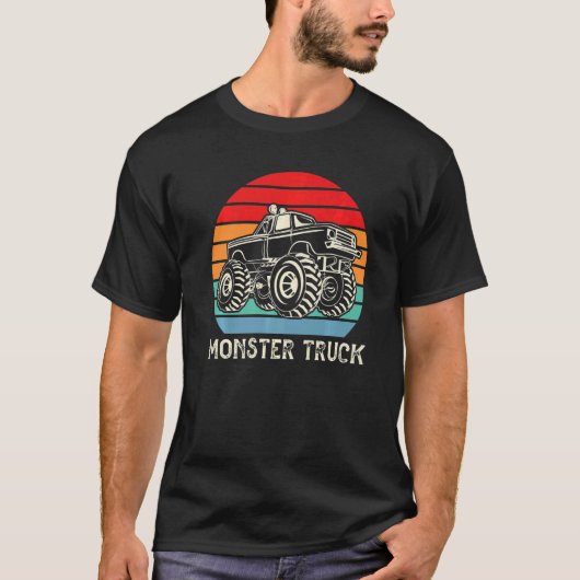 モンスタートラックの夕焼け Tシャツ (正面)