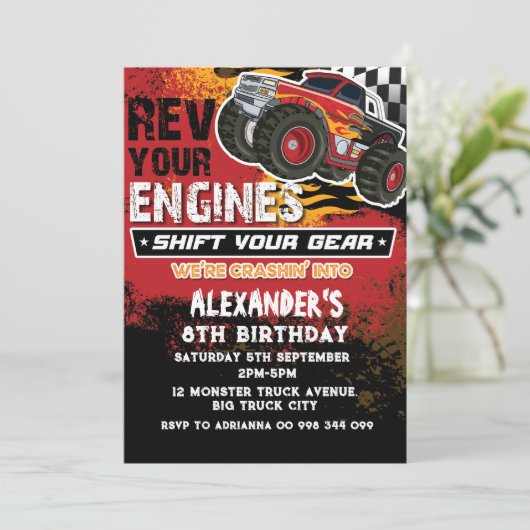 モンスタートラックの少年 赤い招待状 招待状 (スタンド正面)
