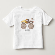 モンスタートラックの幼児用Tシャツ