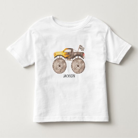 モンスタートラックの幼児用Tシャツ トドラーTシャツ (正面)